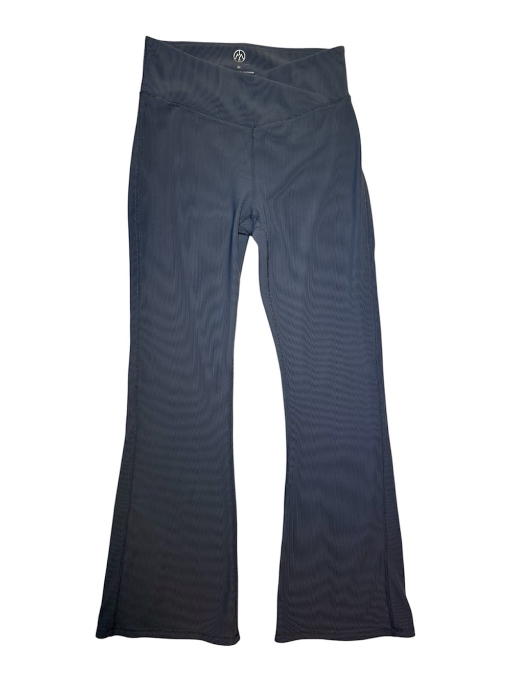 Navy Bootcut Yoga Pants with Crossover Waistband